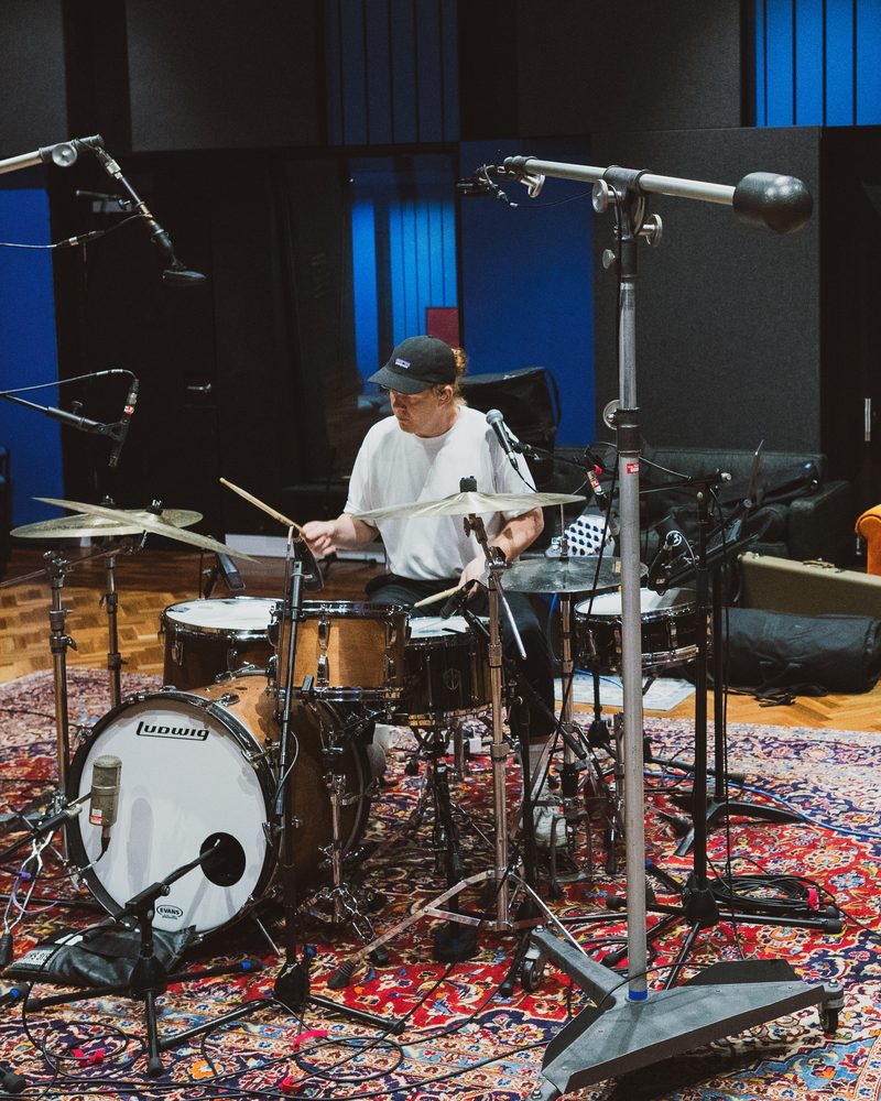 Nick Craig playing drums